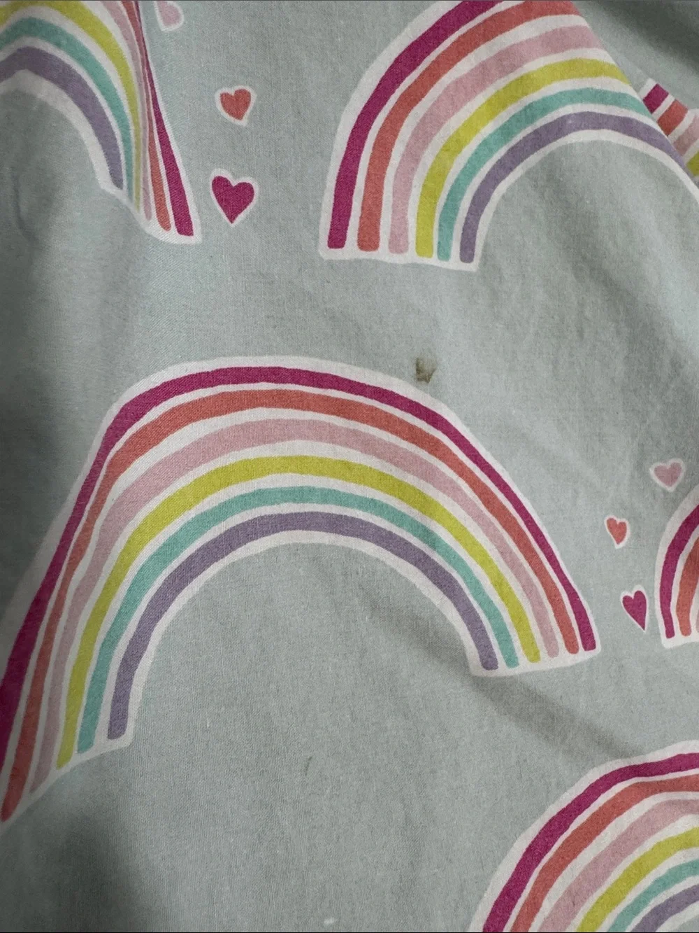 Pastel Rainbow Print kids TWIN SIZE duvet cover 56